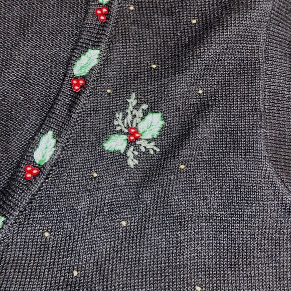 B.P Design Christmas Cardigan Sweater Button Up Stitch Womens Nutcracker X-LARGE - Picture 10 of 16